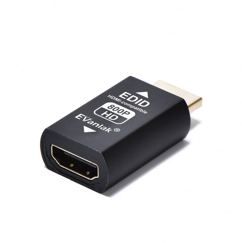 EVanlak Hdmi Edid Emulator Passthrough Dongle (3rd Generrtion Premium Aluminum) Eliminated Emulator Adapter Edid Emulator Work with Mac Thunderbolt to HDMI Switches/Extender/AV Receiver/Video Splitt - Image 4